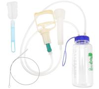Abaodam Machine à traire de chèvre pour vache et mouton, 1000 ml, traire manuelle portable avec pompe à vide manuelle, kit de traite pour petite ferme