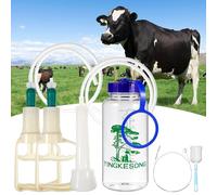 Abaodam Machine à Traire pour Chèvres Et Brebis, Trayeuse Manuelle Portable de 1000 Ml avec Pompe à Vide Manuelle, Kit de Traite à Un Seul Gobelet Trayeur pour Petites Exploitations Agricoles.