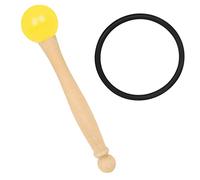 Abaodam Maillet en Bois Embout en Caoutchouc et Anneau pour Bol Chantant Cristal Accessoire Percussion Musique Bâtonnet Solide pour Pratique Professionnelle et Relaxation Sonore