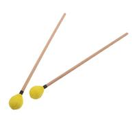 Abaodam Maillets Percussion Jaune pour Xylophone et Marimba Baguettes Bois Solides avec Manche Érable Accessoires pour Pratique École et Groupe Mallets Adaptés Aux Joueurs Intermédiaires