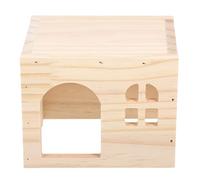 Abaodam Maison Bois pour Hamster et Cobaye Abri Multi-Chambres et Refuge Naturel pour Petits Rongeurs Cabane sans Fond pour Cage