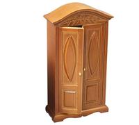 Abaodam Maison de Poupée Armoire Bois Naturel Accessoire Décoratif pour Collection et Scène DIY
