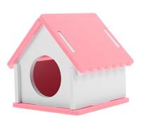 Abaodam Maison pour Hamster en PVC Solide, Abri Rose Multifonction pour Petits Animaux, Cachette Confortable pour Hamsters, Cochons D’Inde et Hérissons, Niche Décorative pour Sommeil