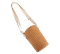 Abaodam Manchon de Tasse de Conservation Chaleur en Toile Beige Porte-Gobelet pour Garçon et Filles Pochette de Transport pour Bouteille d'eau Léger et Résistant pour École et