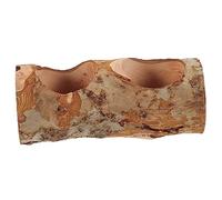 Abaodam Mangeoire Hamster Bois Naturel à Double Compartiment Résistante Et Stable pour Petits Animaux comme Hamster Chinchilla Et Gerbils Bol Alimentaire Horizontal Pratique Et Léger