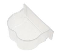 Abaodam Mangeoire pour Cage à Perruche en Plastique Transparent, Grand Format, 8 Pièces, Coupelle D’Alimentation Semi-Circulaire Renforcée pour Oiseaux, Accessoire Solide pour