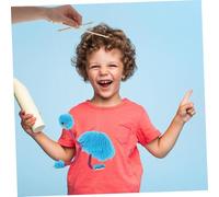 Abaodam Marionnette à Fil Peluche Autruche Bleue Interactif pour Garçon Fille Théâtre Marionnette Animal Créatif Bois