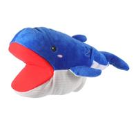 Abaodam Marionnette à Main Baleine Bleue 30 Cm en Peluche Douce, Interactif pour Garçon et Filles, Marionnette D’Animal pour Raconter des Histoires, Éducatif pour L’Heure du Conte