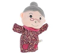 Abaodam Marionnette à Main Grand-mère en Tissu Doux, Peluche Légère 1 Pièce, Accessoire pour Raconter des Histoires, Éducatif pour Tout-Petits et Garçon et Filles de 2 à 8 Ans, Présent