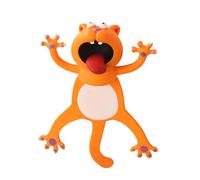 Abaodam Marque-page Animal en Pvc Orange 3d Original et Pratique, Facile à Transporter, pour Amateurs de Lecture et Voyageurs