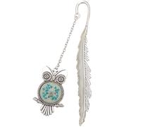 Abaodam Marque-page Métal Vintage Argenté de Hibou, Créatif et Facile à Trouver, pour Marquer les Pages la Maison Bureau