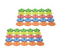 Abaodam Marqueurs de Position des Balles de Golf Outil de Positionnement Résistant et Non Déformable 100 en Plastique Transparent Couleur Aléatoire pour Parcours de Golf