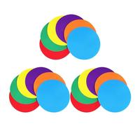 Abaodam Marqueurs Points D'entraînement en TPR 18pcs Coupe du Monde Tapis Rond Antidérapant avec Paquet pour Équipement Éducation Physique et Coordination pour Sports D'équipe