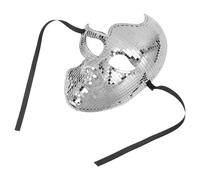 Abaodam Masque à Paillettes Miroir Disco pour Adulte, Couvre-visage Plastique Réutilisable, Masque de Bal Masqué Carnaval et Soirée Dj, Accessoire de Fête Cosplay Mardi Gras et Rave