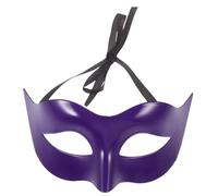 Abaodam Masque de Bal pour Hommes Demi-visage en Plastique Pourpre, Style Classique et Simple, pour Bal Masqué et Soirée Costumée