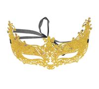 Abaodam Masque de Carnaval Doré en Plastique pour Adulte, Forme Renard Élégant et Ajouré, Confortable et Polyvalent pour Bals Masqués et Carnavals