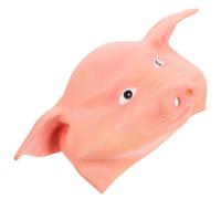 Abaodam Masque de Cochon en Latex Beige, Accessoire de Costume Polyvalent et Amusant pour Fêtes Costumées et Halloween, Design Adorable et Original