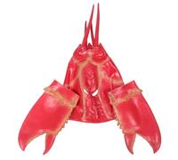 Abaodam Masque de Homard en Latex Rouge Pinces de Crabe Cartoon, Transformation Instantanée Portable pour Cosplay et Déguisement Amusant pour Adultes