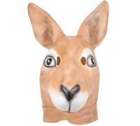 Abaodam Masque de Kangourou en Latex pour Visage Entier Design Amusant, Accessoire Durable pour Cosplay et Fête D'halloween Original et Visible