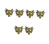 Abaodam Masque De Mascarade 6 Pièces Masque De Loup De Simulation Animal Vêtements De Cosplay