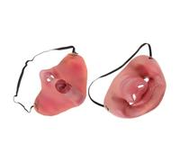 Abaodam Masque de Nez de Cochon en Latex Amusant pour Halloween et Poisson D'avril, Demi-masque Polyvalent Adapté à Toutes les Formes de Visage pour Hommes et Femmes