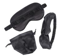 Abaodam Masque de Sommeil Confortable en Soie Pourpre avec Bandeau et Pochette, Ensemble 3 Pièces Léger et Pratique Sommeil Réparateur et Apaisant