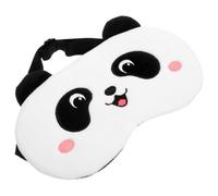 Abaodam Masque de Sommeil Peluche Blanc de Panda pour Étudiants et Employés de Bureau, Bloque la Lumière et Sommeil Réparateur