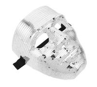 Abaodam Masque Flash Masque De Bal De Mascarade De Boule Disco De Mascarade Pour Hommes Pour Soirée Mascarade Miroir De Mascarade Disco Silver Mousse