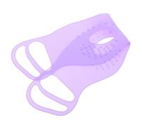 Abaodam Masque Yeux en Silicone Violet, Suspendu Fixation Oreille, Masque de Massage Oculaire Double Face Antidérapant, Soin Pratique pour Réduire Fatigue et Poches, Usage Beauté