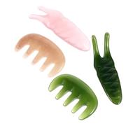 Abaodam Massage Plate Set Scraping Comb And Guasha Board For Scalp Eye And Facial Massage Portable Beauty Tool With Smooth Edges For Delicate Skin Care