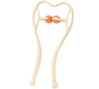 Abaodam Masseur de Cou Manuel Portable à 6 Boules Orange, Rouleau de Cou pour Massage Cervical, Douleurs et Fatigue, Appareil Massage Maison et Voyage, Stimulateur Points D’acupuncture