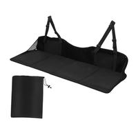 Abaodam Matelas de Banquette Arrière pour Voiture Extension Confortable en Flocage Noir, Coussin Épais pour Voyage et Road Trips, Support de Jambe Intégré