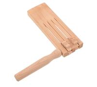 Abaodam Matraca Mexicaine Traditionnelle en Bois Naturel à Double Rangée, Instrument Musical Éducatif Bruiteur Sonore pour Éveil Préscolaire, Coordination Œil-Main et Jeux Festifs