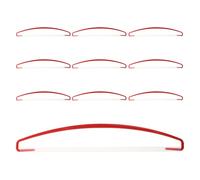 Abaodam Mâts de Bannière Portables 24 Cm Rouge - Lot de 10 Pièces - Mât de Drapeau à Poignée Manuel pour Rallye, Événements Sportifs et Plein Air - Drapeaux Artisanaux Légers et Maniables