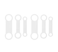 Abaodam Médailles d'Identification Silencieuses pour Chien et Chat Bande Élastique en Silicone Blanc Lot de 6 Compatibles Colliers Adaptées aux Activités Quotidiennes et Sorties en