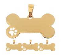 Abaodam Médailles pour Chiens en Acier Inoxydable Résistantes à l'usure, Lot de 4 Pièces, Pendentifs D'identification Polyvalents pour Collier d'animal