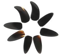 Abaodam Médiators Guzheng en Corne Naturelle 8 Pièces Grandes Tailles Double Courbure Protège-Ongles Solide pour Choix de Doigt et Accessoires Guzheng Adapté pour Pratique et