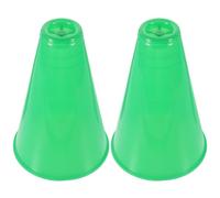 Abaodam Mégaphones D'encouragement en Plastique Vert 2pcs pour Coupe Monde, Jeux de Football et Événements Sportifs, Accessoires pour Fête et Visuel
