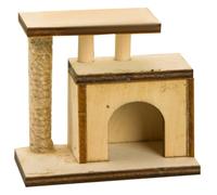 Abaodam Mini Arbre à Chat Décoratif Jouet Miniature pour Chat Griffoir Résistant à Usure Accessoire De Poupée Décoration De Maison Réaliste