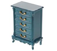 Abaodam Mini Armoire Décorative Bleue pour Maison de Poupée 1/12 en Plastique Léger, Mobilier Miniature Artisanal pour Accessoires de Maison Mini, Garçon et Filles pour Jeu de Rôle