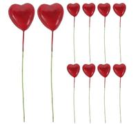 Abaodam Mini Ballons de Cœur 10 Pièces pour Maison de Poupée Accessoires de Décoration Miniature Ballon Factice pour Fête d'anniversaire et Micro-Paysage Matériaux Sûrs et Colorés