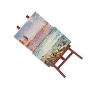 Abaodam Mini Chevalet De Maison Miniature Et Support Trépied en Bois, Décor Scène Miniature, 3 Pièces, Accessoires pour Maison De Poupée, Décor Photo Et Maquette