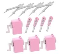 Abaodam Mini Cutter Compas Réaliste Crayon Fournitures de Bureau Miniatures Alliage pour Décoration de Maison de Poupée et Photographie