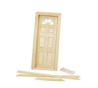 Abaodam Mini-Fenêtres Pare-Soleil et Mini Porte à Six Treillis en Matériau Solide pour Maison Miniature Accessoires DIY pour Modèle de Mini Maison Décorations Solaires Compactes pour