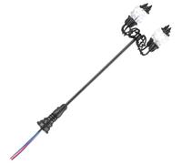 Abaodam Mini Lampadaire Décoratif Et Éclairage De Maison De Poupée 1:87 Noir à Lumière Blanche pour Décoration Miniature De Jardin Et Ornement De Micropaysage, Lot De 2 Pièces pour Modélisme Et DIY