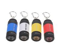 Abaodam Mini Lampes Torche LED Porte-clés Rechargeables USB Lot de 4 Design Compact en Abs, Légères et Solide, Vie Quotidienne Randonnée