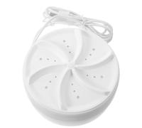 Abaodam Mini Laveuse Turbo Automatique Portable pour Linge Délicat | Lavage Doux, Plastique Blanc, pour Chaussettes et Sous-vêtements, Usage Maison ou Lavabo