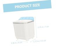 Abaodam Mini Machine à Laver Plastique Blanc Modèle Décoratif Éducatif pour Garçon Fille Accessoire Micro Scène Électroménager Compact Cadeau Ludique pour Garçons et Filles