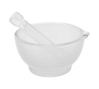Abaodam Mini Mortier et Pilon en Verre Blanc pour Laboratoire | Outil de Broyage Précis, Usage Polyvalent en Science, Résiste à Corrosion, Efficacité Renforcée