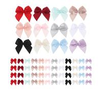 Abaodam Mini Nœuds en Ruban Polyester 240 Pièces et Légers et Élégants Faciles à Coudre ou Coller Vêtements pour Scrapbooking Projets DIY